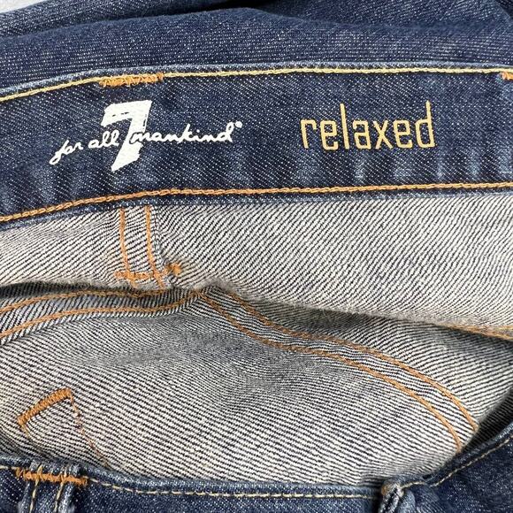 7 For All Mankind Men's Relaxed Fit Jeans Size 40 Button Fly Medium Denim Wash - Picture 11 of 16